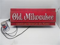 Old Milwaukee lighted sign