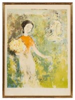 Sgd. Lithograph of Man and Woman, Vu Cao Dam.