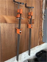 2 Steel Bar Clamps 30"