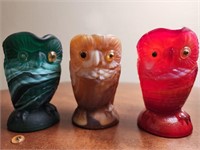Imperial Glass Toothpick Holder Owls