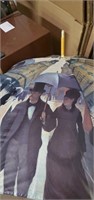 Umbrella with finely dressed people