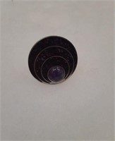 Large purple sterling ring size 9.25