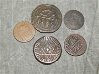 Group of REALLY OLD Foreign Coins
