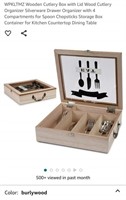 *NEW-OPEN BOX*--WOODEN CUTLERY BOX--RETAIL $27