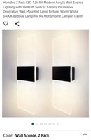 *NEW-OPEN BOX*--2 PK CAMPER WALL SCONCES--$50