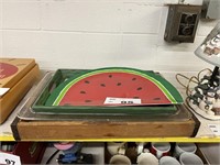 WATERMELON PLATTERS AND CUTTING BOARD