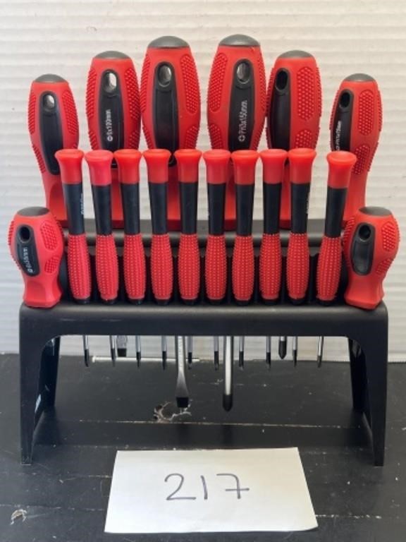 Screwdriver set with stand