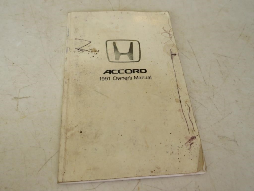 1991 Honda Accord Owner's Manual