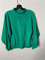 Vintage Green Velour Sweatshirt
