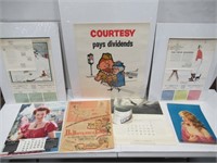 Assorted Vintage 1950s-70s Calendar & Poster Lot