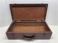 LARGE VINTAGE WOODEN BOX WITH HANDLE