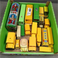 Various Toy School Buses, Etc