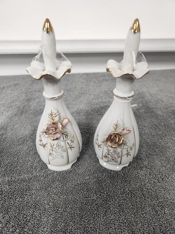 Two 1960s Thames Hand Painted Porcelain Perfume