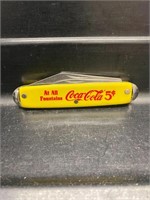 Vintage Coca-Cola 5 Cent Yellow Pocket Knife