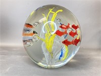 Unmarked Fish Glass Paperweight