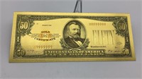 U.S. Collectible Gold Banknote