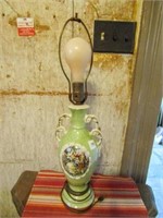 Green table lamp- 23" tall
