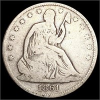 1861-O Seated Liberty Half Dollar NICELY