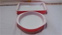 2 PC Pyrex Pink in Color
