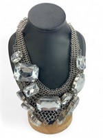 R.J. Graziano Round Chain-Link Clear Gem