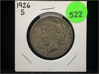 1926-S Peace Silver Dollar in Flip