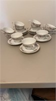 Creative Regency Rose Cups with Saucers