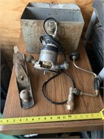 Stanley router, vintage planer and drill