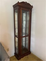 Mahogany? Curio Cabinet with Glass Shelves 76” x