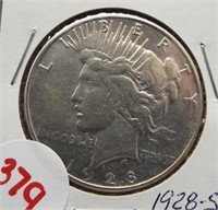 1928-S Peace Silver dollar.