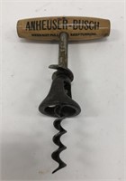 Vintage Anheuser-Busch Wood Corkscrew