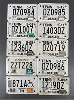 Ten Tennessee Motorcycle Tags