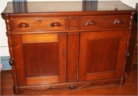Victorian Sideboard Base w/ 2 Drawers Over