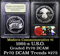 Proof 1991-S USO Modern Commem Dollar $1 Graded GE