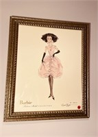 2 BARBIE SIGNED, NUMBERED AND FRAMED PRINTS 24H X