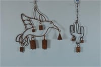 Bird and Cactus Metal Wind Chimes