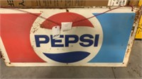 Pepsi Metal Sign 2 Sided Raised Letters