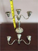Weighted sterling candle holder & 1/2