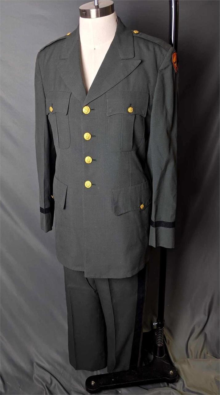 Military Green Uniform with Army Aviation School