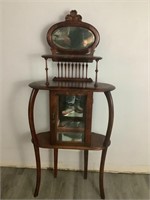 PUO Vintage Curio Cabinet Top Mirror is Loose 22"W