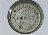 Nfld 10 Cent 1947  Vf-
