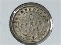 Nfld 10 Cent 1942  Xf