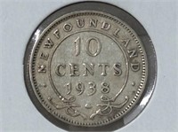 Nfld 10 Cent 1938  Vf