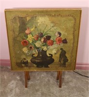 1930's Armwwod Floral Folding Card Table