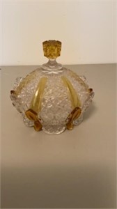 EAPG with Amber Covered Butter Dish
