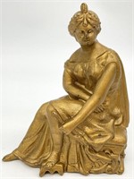 Antique Spelter Goddess Statue