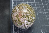 Madagascar jasper sphere,  2 3/8 inch