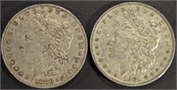 1880-O & 1881-O MORGAN DOLLARS XF