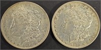 1879 & 1881-O MORGAN DOLLARS XF/AU