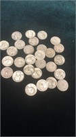 28 Silver Quarters Dated 1954
