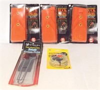LOT OF 5 ACCESSORIES BUCK DRAG, GAME TOTE, UTILITY